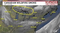 Canadian wildfire smoke is on the move and impacting CNY this weekend