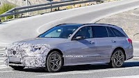 Spy shots of the Mercedes-Benz C-Class wagon edition have been exposed offering plug-in hybrid electric system power with an announcement planned this year | BitAuto Sri Lanka