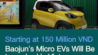 Baojun Micro EVs Will Be Launched in Vietnam, Starting at 150 Million VND