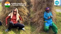 ‘No competition at all’: Foreigner awestruck as Pahadi woman lifts 40 kg grass bundle with ease | Trending