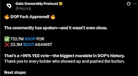 DOP’s Tokenomics Reset Gets Massive Community Approval in Landslide Vote