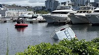Van crashes into Seattle's South Lake Union, cause unknown