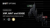 Bybit Expands Derivatives Suite with XRP, MNT, and DOGE Options Contracts