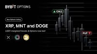 Bybit Expands Derivatives Suite with XRP, MNT, and DOGE Options Contracts