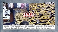 Old Clip Falsely Shared as Gold Found During ED Raid on Tirupati PRO's House