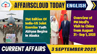Current Affairs 3 September 2025