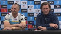 'Good on you': Vintage Des Hasler amuses Kieran Foran after Titans stun Warriors in coach's 500th game