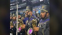 Former All-Pro Jason Kelce joins Baltimore Ravens marching band ahead of Monday's game