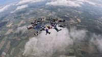 Over-60s group take on skydiving world record attempt - Latest From ITV News