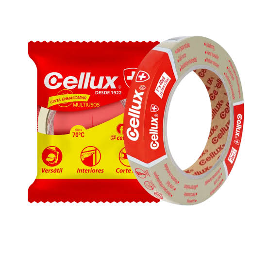 Cinta Enmascarar Papel-Hogar 1/2  x 20 Yds Cellux Cin 0016 Distritornillos