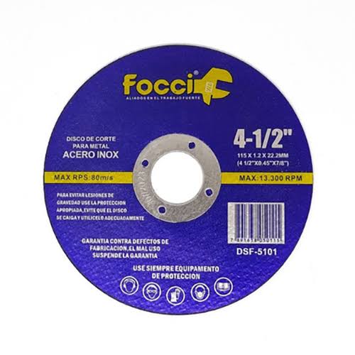 Disco de pulir Metal De Acero 7" Focci 6067