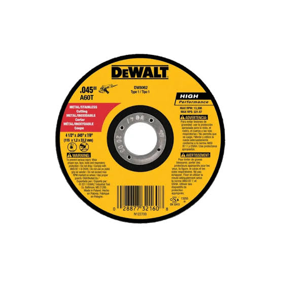 Disco De Metal 4 1/2" Dewalt 6064
