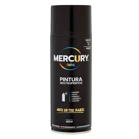 Aerosol Mercury Negro Brillante   400 Ml 802280 400 Ml