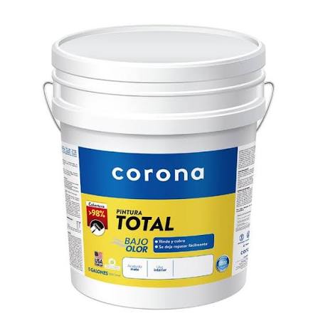 Pintura Total blanco 5 Galones 61931 Corona