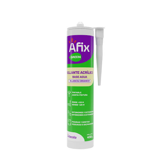 Silicona Sellante Acrilico Base Agua 430 Gm Afix