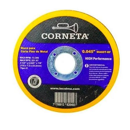 Disco Corte De Hierro 4.5 Corneta