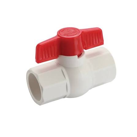Valvula Bola Pvc Lisa 1/2" Pesada Era Ucb0112 Pvc
