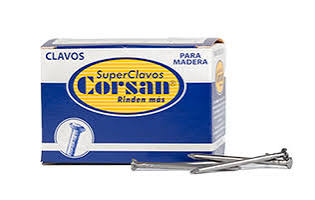 Clavo De Acero Estriado Vertical 2.1/2 x 4.30 Corsan  CAEV212