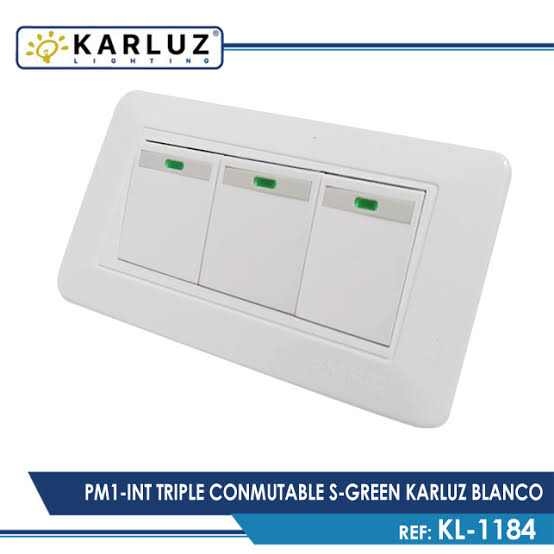 Pm1 Int.Triple Conmutables Green Karluz Blanco KL-1184