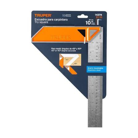 Escuadra En Regla 25 Cm Esc25