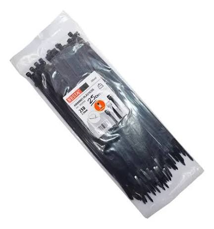 Amarre Plastico 3.6MM X 25 Cm X 10 Cm Negro Hs0767-3.6 25N Negro