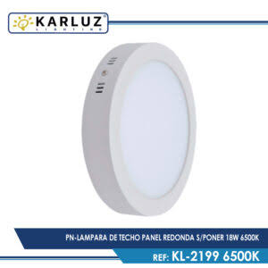 Pn Lampara De Techo Panel Redonda s-Poner 18W 6500K Karluz Prb KL-2199