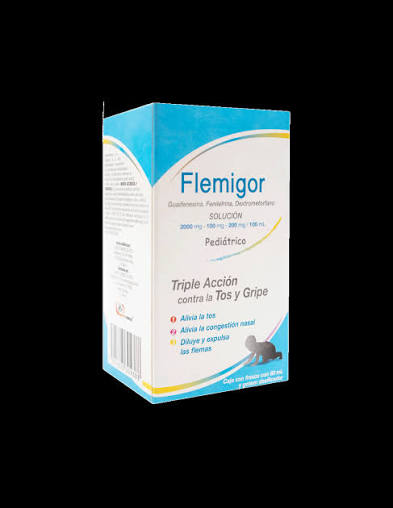 FLEMIGOR SOL. Pedtco. Fco. 60 ML. 2000-100-200 MG/100 ML. y Dosificador.