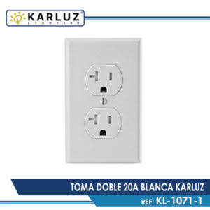 Toma Doble s Pc Polo Blanca Karluz Cx200 BV KL-1076 Blanca