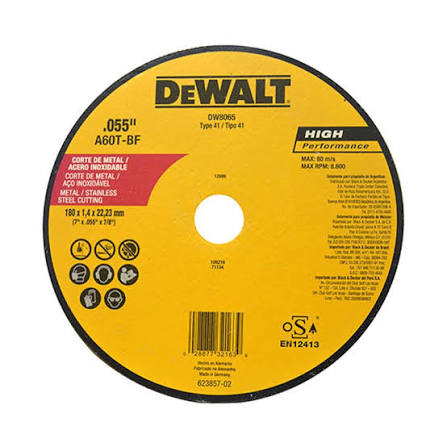 Disco De Corte Dewalt 7"  1/16 DCW002