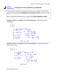 Solving Two Linear Equations By