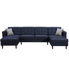 Faux Leather Modern Sectional Sofa
