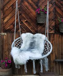 Hanging Chair And Sheepskin Hammock