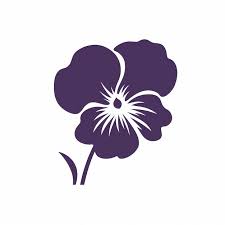 Purple Flower Icon Vector