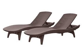 Brown Pacific Chaise Lounge Set Keter