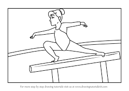 learn how to draw a gymnastic girl
