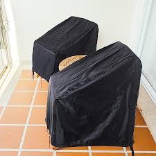 Tudomro 8 Pcs Black Outdoor Chair Cover
