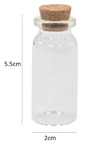 Set Of 24 Miniature Round Glass Bottles
