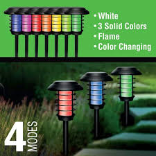 Bell Howell Smart Solar Pathway Lights Color Changing 4 Pack