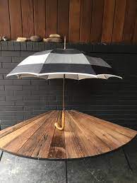 Vintage Gucci Umbrella Canvas Burl Wood