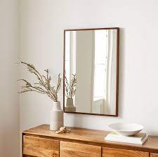 Thin Wood Frame Wall Mirror Rectangle Acorn 24x36 West Elm