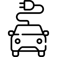 Electric Car Free Transportation Icons