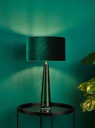 Dar Samara Table Lamp Base Green Glass