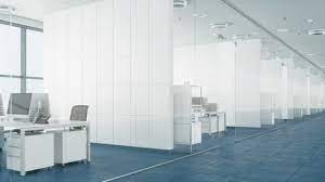 Modern Office With Glass Partition Wall