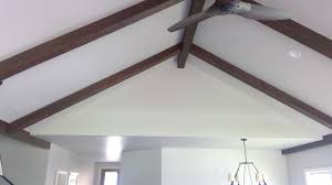 matching wood stain for faux beams