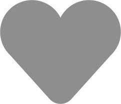 Love Heart Icon Simple Gray Color Shape Png