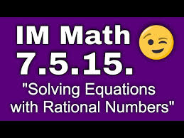 Unit 5 Lesson 15 Solving Equations