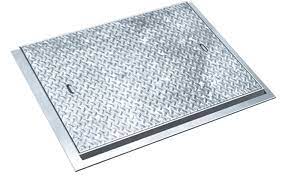 Chequer Plate Steel Solid Top Access