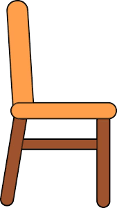 Wooden Chair Icon For Sitting Concept