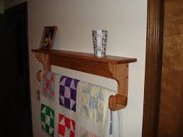 Wall Hanging Quilt Rack And Shelf