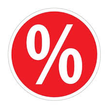 Sticker Percentage Sign Round Ø 480